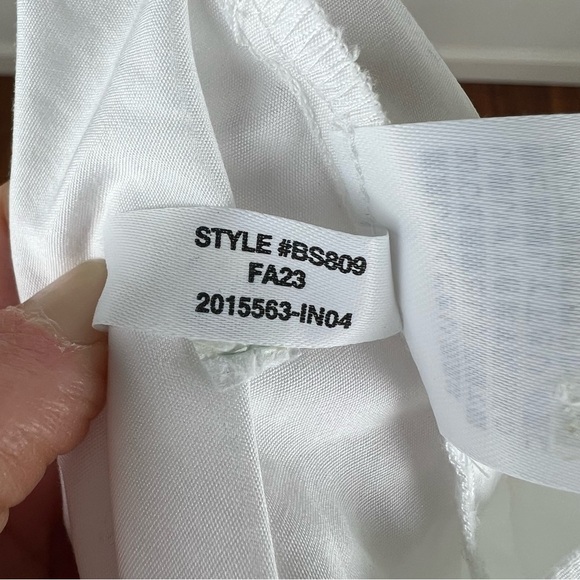 J.Crew Cotton Poplin Ruffle Collar Mini Shirt Button Down Dress in White - Picture 11 of 11